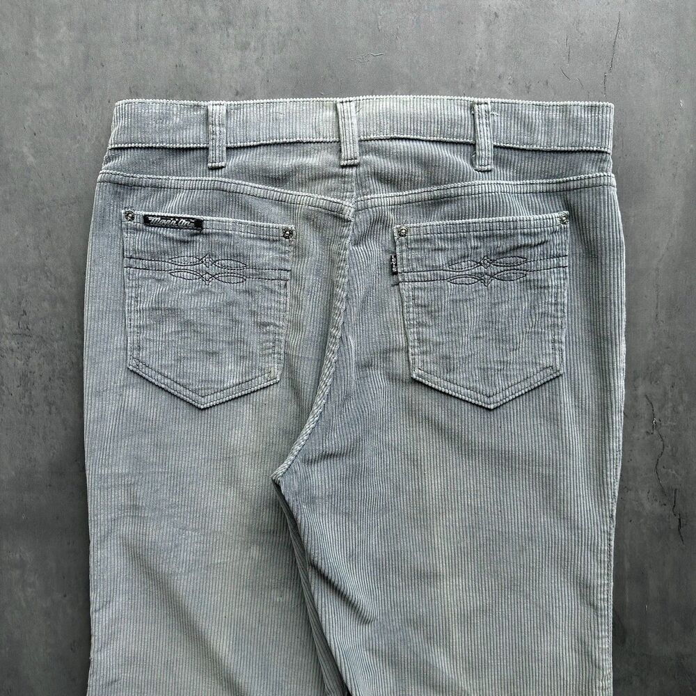 Rare VTG 1982 Levi’s Movin On Gray Corduroy Bell Bottom Pants 34x30 USA